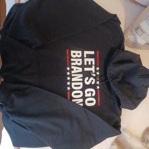 Black "Lets Go Brandon" Hoodie Men's L
